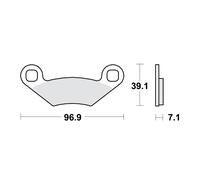 TRW MCB619 Organic Allround Kit de Plaquettes de Frein pour POLARIS SPORTSMAN EFI QUAD HO 2008 - Essieu Avantet Autres Motos