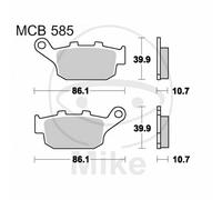 Jeu de plaquettes de frein TRW MCB585LF