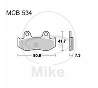 Jeu de plaquettes de frein TRW MCB534