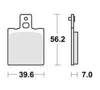 TRW MCB75 Organic Allround Kit de Plaquettes de Frein pour MOTO GUZZI NTX 1986-1995 Essieu Avant, Essieu Arrièreet Autres Motos