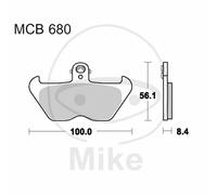 TRW MCB680 Organic Allround Kit de Plaquettes de Frein pour BMW R 1150 Essieu Avantet Autres Motos