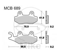 TRW Kit de plaquettes de frein MCB689EC organiques économiques pour KREIDLER ENDURO 2007 essieu avant