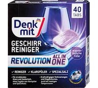 Pastilles de liquide vaisselle Révolution, 40 pièces - Marque DM Allemagne - Compatible avec denkmit - Geschirrspülmittel-Tabs Revolution, 40 St