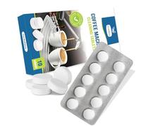 Pastilles de Nettoyage Détartrant Écologiques, 10 Pièces Pour Jura, Krups, Melitta, Delonghi, Siemens, Philips, Bosch, Tassimo, Nespresso, Senseo et Toutes Machines à Café Automatiques et Cafetières