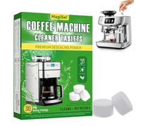 Pastilles de nettoyage détartrant pour machines à café automatiques et cafetières - nettoyant, 30pcs Blanc