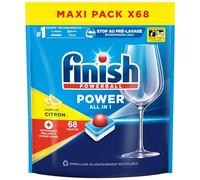 Finish Pastilles Lave-Vaisselle Powerball All in One Max Citron - 68 Tablettes Lave-Vaisselle - Pack de 2