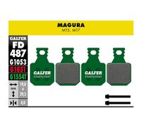 Pastilles Mélange Vert Pro pour Magura mt5 - mt7 FD487G1554T GALFER BIKE Freins