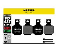 Pastilles Mélanger Noir Standard pour Magura mt5 - mt7 FD487G1053 GALFER BIKE Br