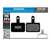 Pastilles Mélanger Noir Standard pour Shimano Deore FD293G1053 GALFER BIKE Frein