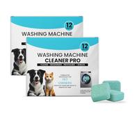 Pastilles Nettoyantes Machine à Laver 12 comprimés par boîte - Élimine Odeurs, Moisissures, Bactéries & Poils d’Animaux - Anti-Calcaire, Compatible Toutes Marques, Lave-Linge Frontaux & Top
