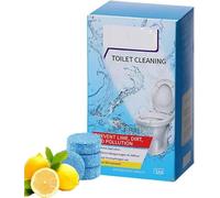 Pastilles nettoyantes pour cuvettes WC au parfum citron. Mousse puissante, détartrante, anticalcaire et antitaches, rafraîchissante longue durée.