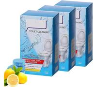 Pastilles nettoyantes pour cuvettes WC au parfum citron. Mousse puissante, détartrante, anticalcaire et antitaches, rafraîchissante longue durée.