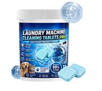 Pastilles Nettoyantes pour Lave-Linge 12 Doses Douces À Action Rapide Et | Pastilles Nettoyantes Lave-Linge Pour Maîtres de Chiens et Chats, Joint Tambour, Élimination Saletés