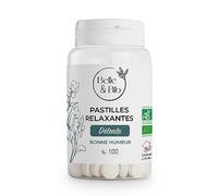 PASTILLES RELAXATION - Associations d'huiles essentielles Bio certifiée Ecocert - 100 pastilles à sucer - 1 à 4 / jour - Complément Alimentaire BELLE&BIO - Fabriqué en France