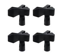 Pastlla Lot de 4 clips de microphone polyvalents, support réglable pour micro avec adaptateur à vis de 1,5 cm à 9,5 mm, support de diffusion en direct pour diffusion en direct, discours