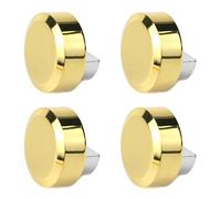 Pastlla Lot de 4 pinces rondes pour miroir - Pour commode, salle de bain, murs fixes - 1,9 cm (doré)