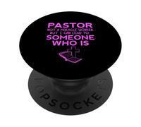 Pastor Awesome Cross Congregation Church Christian Ministre PopSockets PopGrip Adhésif