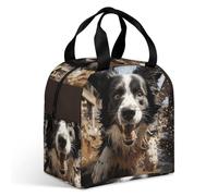 Pastor Border Collie Sac à déjeuner de grande capacité, étanche et isotherme pour homme et femme, sac isotherme portable pour bureau, voyage et pique-nique