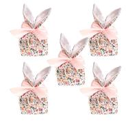Pastor Bunny Treat Sacs de bonbons de Pâques - Sacs à bonbons Bunny Ears Pouch, 5 x sacs cadeaux réutilisables avec faveurs de fête, décorations de Pâques fournitures pour l'emballage