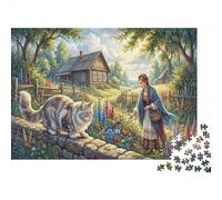 Pastorale de Conte de Fées Puzzle 1000 Pièces Adultes Et Enfants,Jeu Éducatif,Casse-tête,Dès 14 Ans Maine Coon,Premium,Carton,Déco Murale, Anti-Stress,Détente,Défi 52x38cm/1000pcs