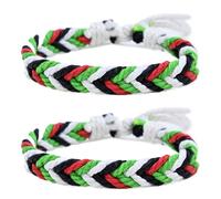 Pastoralist 2pcs Bracelet Palestine Réglable Bracelet de Bracelet en Palestine Enveloppe de Bracelet tressé Confortable Bracelet Palestine Montre Votre Soutien, Palestine