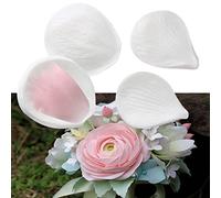 Pastoralist 4pcs / Set Fondant Floral pétale veiner Silicone Moule de Moule de gâteau Ensemble - Moule de pâte de Gomme - Fleur - Pivoine Rose Hydrangea