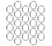 Pastoralist Anneau divisé, 100 Pack Small Key Ring Silver plaquée Métal Ronds Split Split Split for Home Keys Organization et Craft Fabrication de 6 mm