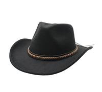 Pastoralist Chapeau de Cowboy Noir pour Femmes, Western Cowboy Hat