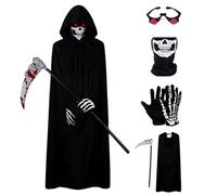 Pastoralist Costume Ghostface, Grim Reaper Costume 5pcs / Set pour Les Yeux de cosplays de Cosplay pour Enfants et Adultes pour Enfants