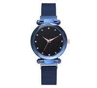 Pastoralist Femmes Montres sur Le Quartz Mouvement en Acier Inoxydable Montre à Un Cadran étoilé Cadran Bleu Montres
