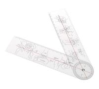 Pastoralist Goniomètre en Plastique Règle d'angle à 360 degrés Outil de rapporteur pour l'articulation corporelle mesurant la règle d'angle du Corps de 15 cm