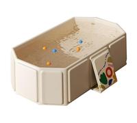 Pastoralist Grand Sac cosmétique matelassé, Baignoire pour bébé Pliable, Baignoire de bébé PVC PVC avec 5 Boules océaniques, Portable avec Jouets pour Enfants 0 à 8 Ans