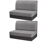 Pastoralist Housses de Coussin de dinette pour Camping-Car, 4 pièces (2 Ensembles) de Housses de Coussin de dinette pour Camping-Car Extensibles, Housses de Caravane de Voyage, Gris