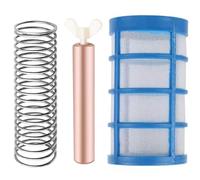 Pastoralist Kit de Remplacement d'anode en cuivre Anode en cuivre de Remplacement pour Piscine, 4,1x0,6 Pouces, avec Tamis de Panier, Ressort et vis, Anode en cuivre de rempl