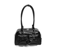 Pastoralist Mignon Bow Purse esthétique Sac d'épalage japonais Sac fourre-tout en faux cuir Y2K à main, mini à main épaule mignonne pour femmes noires, école japonaise, huile debout