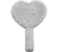 Pastoralist Miroir en Strass de résidence Bling Heart, Miroir du cœur, en Forme de Strass, HD Portable Portable Gabeld Look Verre avec des Femmes