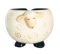 Pastoralist Porte-Laine en céramique | Bol de Mouton Forme de Mouton Mignon Céramique Tricoter Couture de Fil Carton Cartoon Crochet Bol Cadeaux pour Les Crocheters