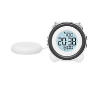 Pastoralist Réveil Fort, réveil Vibrant avec Shaker de lit, Batterie à Haute Voix pour Les dormeurs Lourds avec Un gradateur, Une répétition et Un Affichage de datte, Blanc