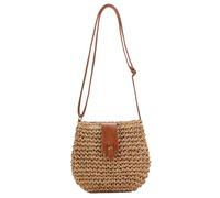 Pastoralist Sac de plage de paille, sacs paille pour un sac à main décontracté pour femmes avec sangle en cuir réglable et fermeture à glissière pour plage, été, sortie