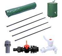 Pastoralist Stockage d'eau, Baril de Pluie 13 gallons / 50L PVC PVC Plume Plume Collecte d'eau BARLER avec Spigot ET TROUR DE Trou SOLIP