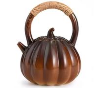 Pastoralist Taule de Citrouille, thé à thé à la Citrouille de capacité 1100 ML, Casserole Unique avec poignée et Couvercle, la pour cuisinière, céramique siffler la Bouilloire pour cuisin