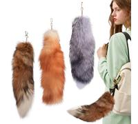Pastoralist THERIAN Tail 3PCS 16 Pouces de Long therian Fox Tail avec Fermoir doré coule Moelleux de la Queue de Renard Moelleux