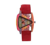 Pastoralist Women Quartz Watch, Triangle Dial Watch, Unique Wooden Women Quartz Quartz Wristwatch, Watch Adjustable Watch Red avec numéro pour la Maison
