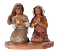 PASTORELLE CHE PREGANO IN GINOCCHIO 12CM FONTANINI STATUINA PRESEPE