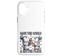 Pastry Chef Dad Gnomes Graphic Bake The World A Better Place Coque pour iPhone 16 Plus