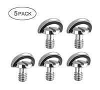 Pasyauer Lot de 5 vis de fixation 1/4 avec anneau en D, arbre en D, adaptateur pour appareil photo reflex numérique, trépied monopode Qr plaque rotule stabilisateur