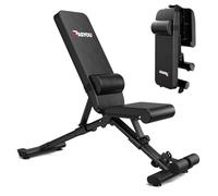 PASYOU Banc de musculation pliable, banc d'entraînement à 90°, charge jusqu'à 400 kg, à la maison
