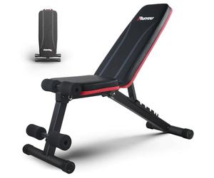 PASYOU Banc de Musculation Pliable, Banc Musculation Complet Inclinable Réglable, Multifonction 10 in 1 Banc Abdominaux Entrainement Complet du Corps Fitness，230Kg capacité de poids