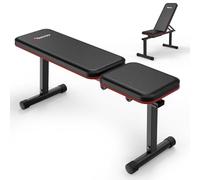PASYOU Banc Musculation Pliable, Banc Muscu Plat et Inclinable Multi-Niveaux avec 300KG de Capacité de Charge, Réglable Banc de Musculation pour Salle de Sport à Domicile Double Cadre.