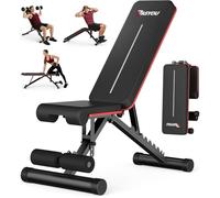 PASYOU PA180 Banc de musculation pliable inclinable, décliné et plat banc d'entraînement complet du corps capacité de 300 kg